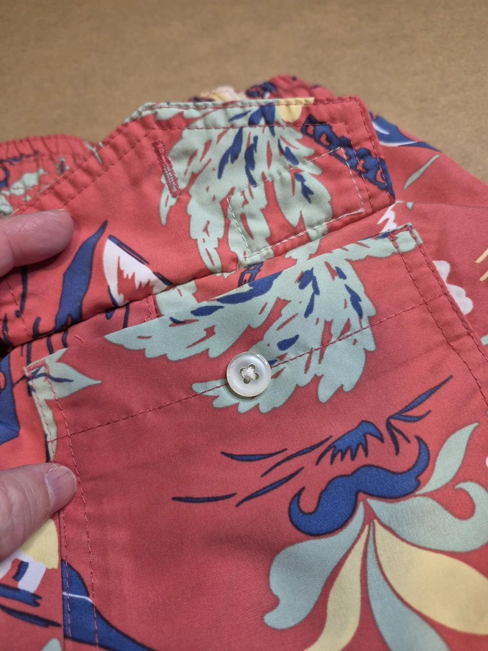 Polo by Ralph Lauren Coral Tropical Print Swim Trunks 4553